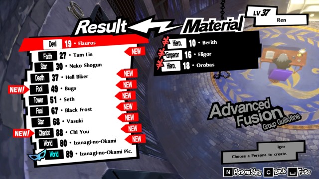 Caroline And Justine Strength Confidant Flauros With Tarukaja Persona 5 Royal