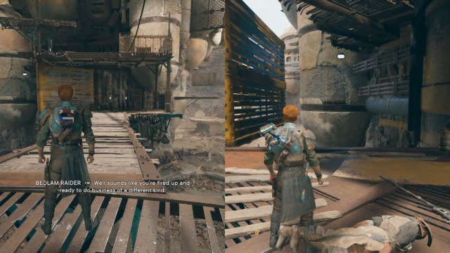 Cal Facing Enemies And The Wall Moved