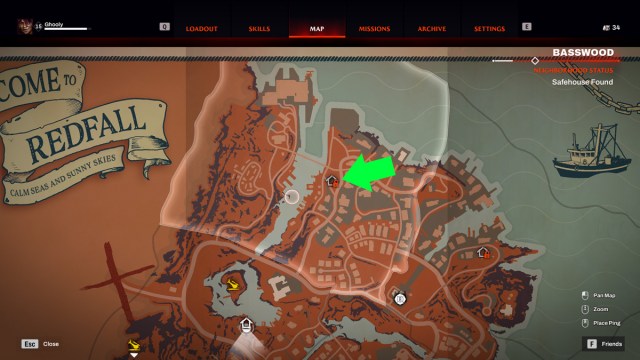 Redfall Basswood Map