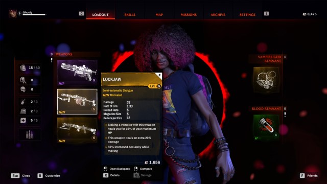 Redfall Weapon Stats