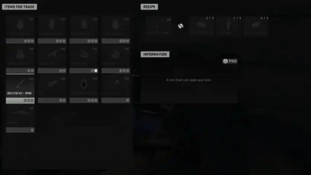 Skeleton Key Barter Recipe In Warzone 2 Dmz