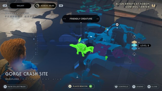 Cal Looking At The Holomap Star Wars Jedi: Survivor: How to Find the Gorge’s Secret