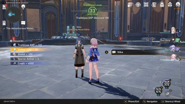 Honkai Star Rail The Adventurous Moles Nika In Administrative District