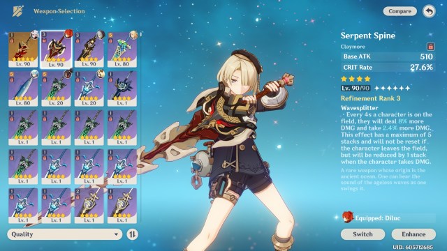 Freminet Best Build Genshin Impact 2