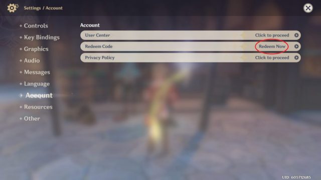 Genshin Impact Codes