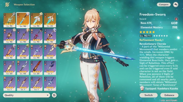 Jean Genshin Impact Best Build