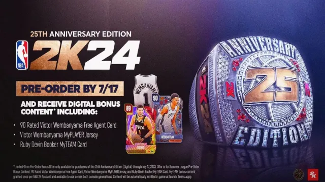 Nba 2k24 Anniversary Edition Limited Pre Order Bonus