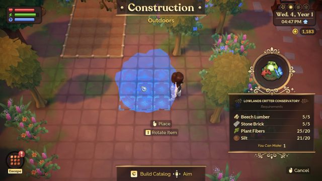 Conservatory Placement