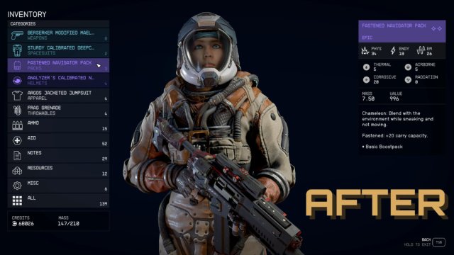 Starfield Best Mods Pc Reshade Lut For On Graphics Inventory Menu