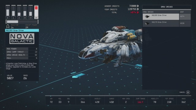 Starfield Nova Galactic Gravity Drives For Frontier