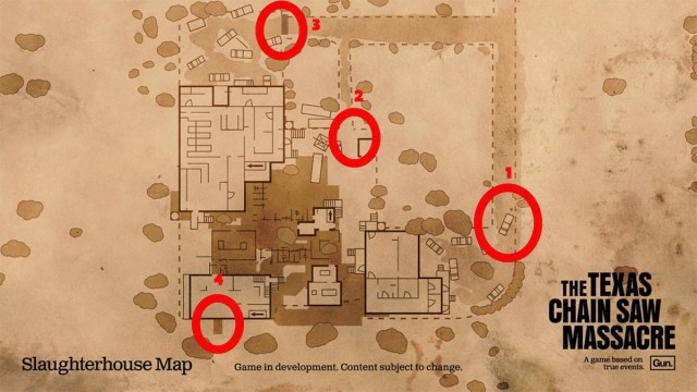 Texas Chainsaw Slaughterhouse Map Highlighted(1)