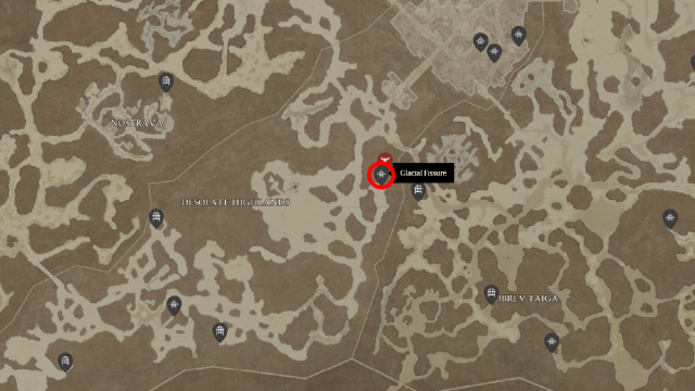 Diablo 4 Glacial Fissure Location