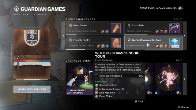 All Destiny 2 Guardian Games 2024 Event Card challenges and rewards