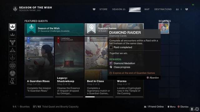 Destiny 2 Guardian Games Diamond Contender Card Pve