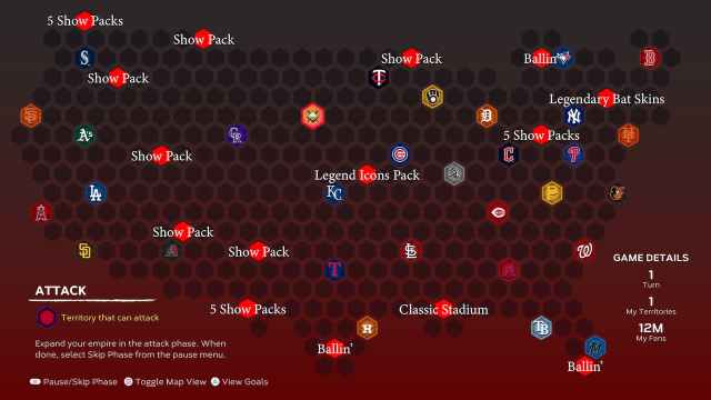 Mlb The Show 24 Nation Of Baseball Conquest Map