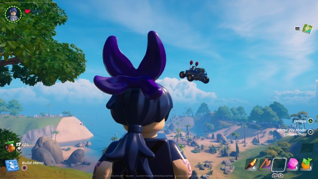 How to flip a car over in LEGO Fortnite