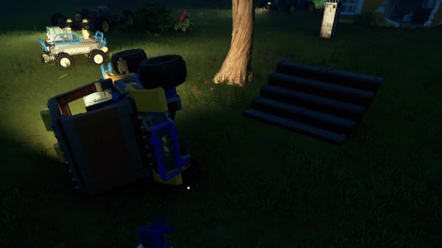 How to flip a car over in LEGO Fortnite