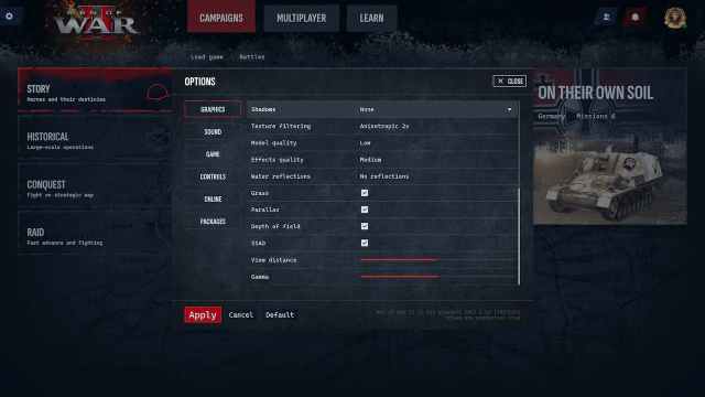 Men Of War 2 Performance Settings