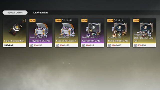 Wuthering Waves Store Bundles