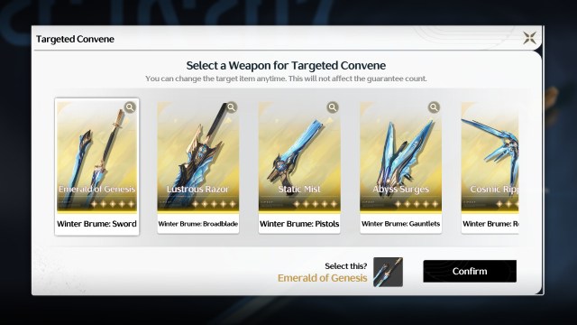 Wuthering Waves Weapon Targeted Convene