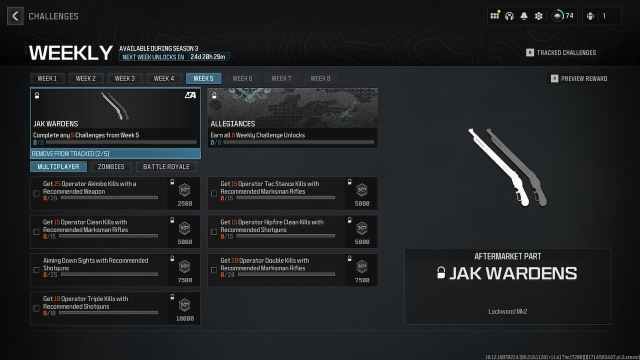 Mw3 Jak Warden Challenges