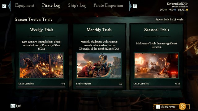Sea Of Thieves Trials